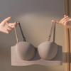 Sexy trägerlose Push-Up-Unterwäsche ohne Stahlring, schöner Rücken, geschlossene Brüste, bequemer, atmungsaktiver Sling-Damen-BH