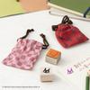 Beverly Ghibli Totoro Stamp Drawstring Purse Stamp Totoro and Arabesque Pattern TSW-175