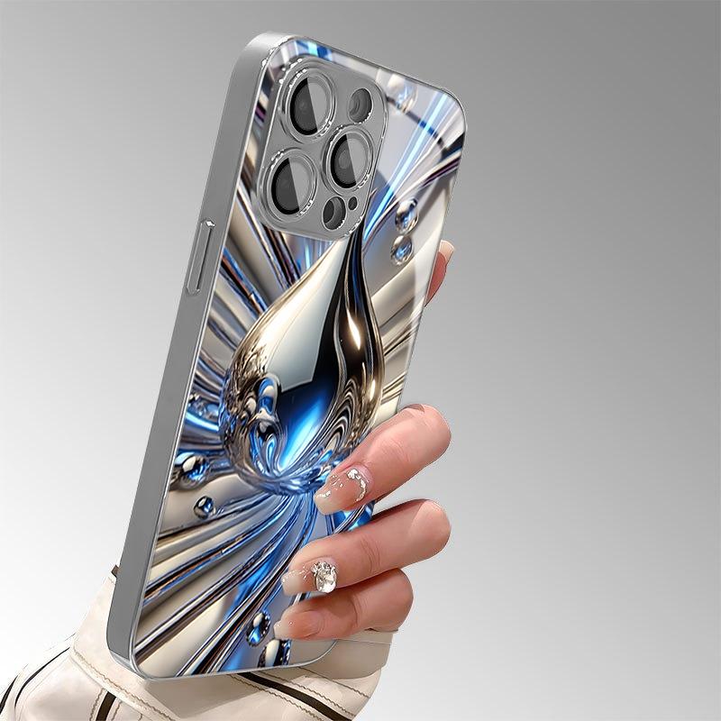 Luxusní tvrzené sklo s kapkami vody Pokovený kryt na telefon Pro Samsung Galaxy S26 Ultra S24 Plus S25 Ultra S23 FE 5G