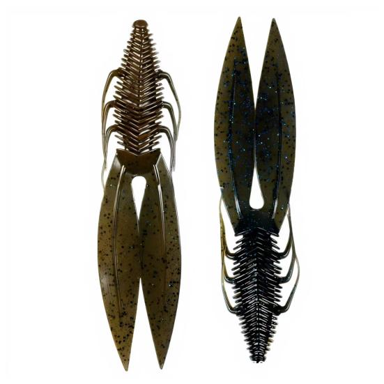 Fishing Lure Oversized Soft Bait Realistic Vibrant Color Compact Portable Artificial Fishing Bait with Twin Ridge Tails
