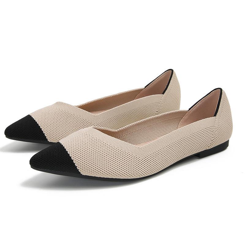 

Вязаные дышащие модные с цветовой блокировкой универсальные женские туфли модные повседневные универсальные 37