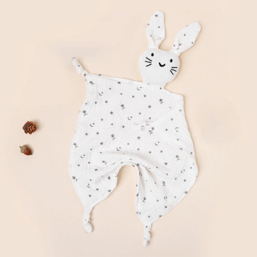Cotton Security Blanket Double Layer Baby Lovey Cute Soothing Towel Nursery Comfort
