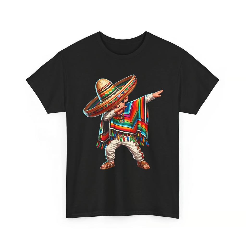 Cinco De Mayo Mexican Boy Dabbing Poncho T-Shirt