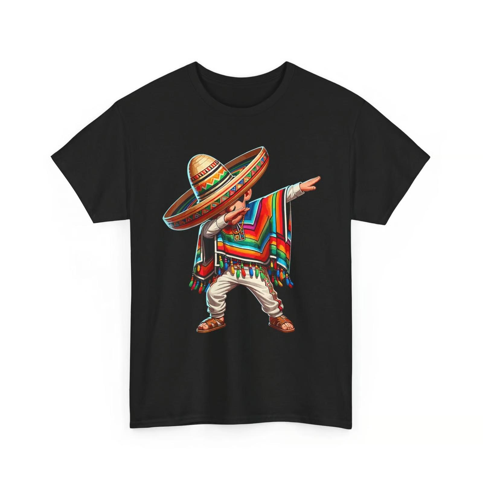 Cinco De Mayo Mexican Boy Dabbing Poncho T-Shirt S разноцветный