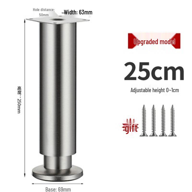 Adjustable Stainless Steel Furniture Support Legs: Cabinet, Sofa, TV Stand, Coffee Table, Bed
