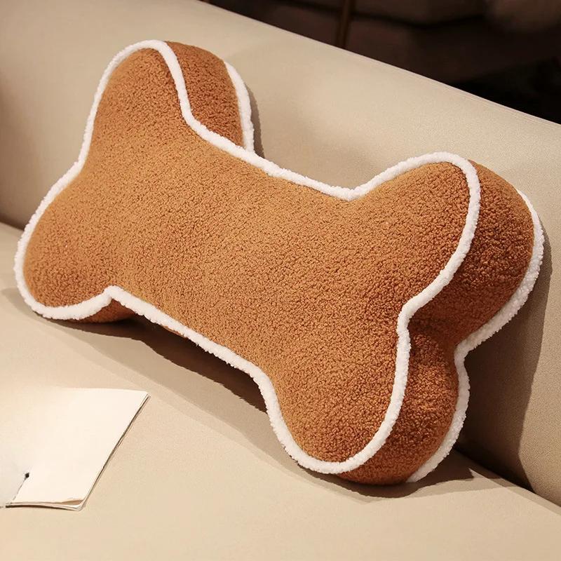 65cm Creative  Bone Plush Soft  Bone Type Headrest Roll Pillow Backrest Pillow Suitable for Car  Car Sofa Bed  Room Decor