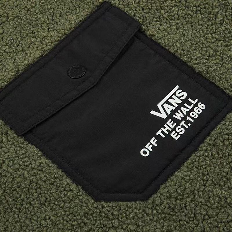 Vans Letter Splicing Crewneck Sweatshirt Men Sweatshirts Gray VN0A5H7MKCZ