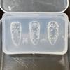 Silicone Nail Art Mold with Embossed ice flower design for Professional Manicure and DIY Craft