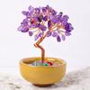 Crystal Gemstones Money Tree Gemstones Tree Natural Stone Tree for Financial Stability and Success, Office Desk Decors