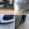 Universal Fit Car Spoiler Lip Carbon Fiber Glossy Black Rear Side Skirt Rocker Wings 35cm Protection Trims for Vehicle