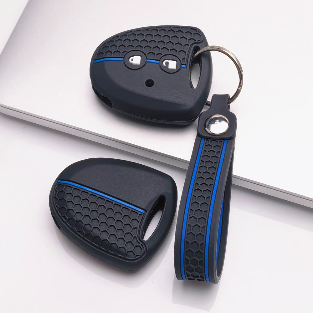 Key Cover for Toyota Hilux Yaris Corolla Rav4 Vigo Vitz Echo with Keychain Anti-Scratch Guard Shockproof Protection Soft Grip Texture