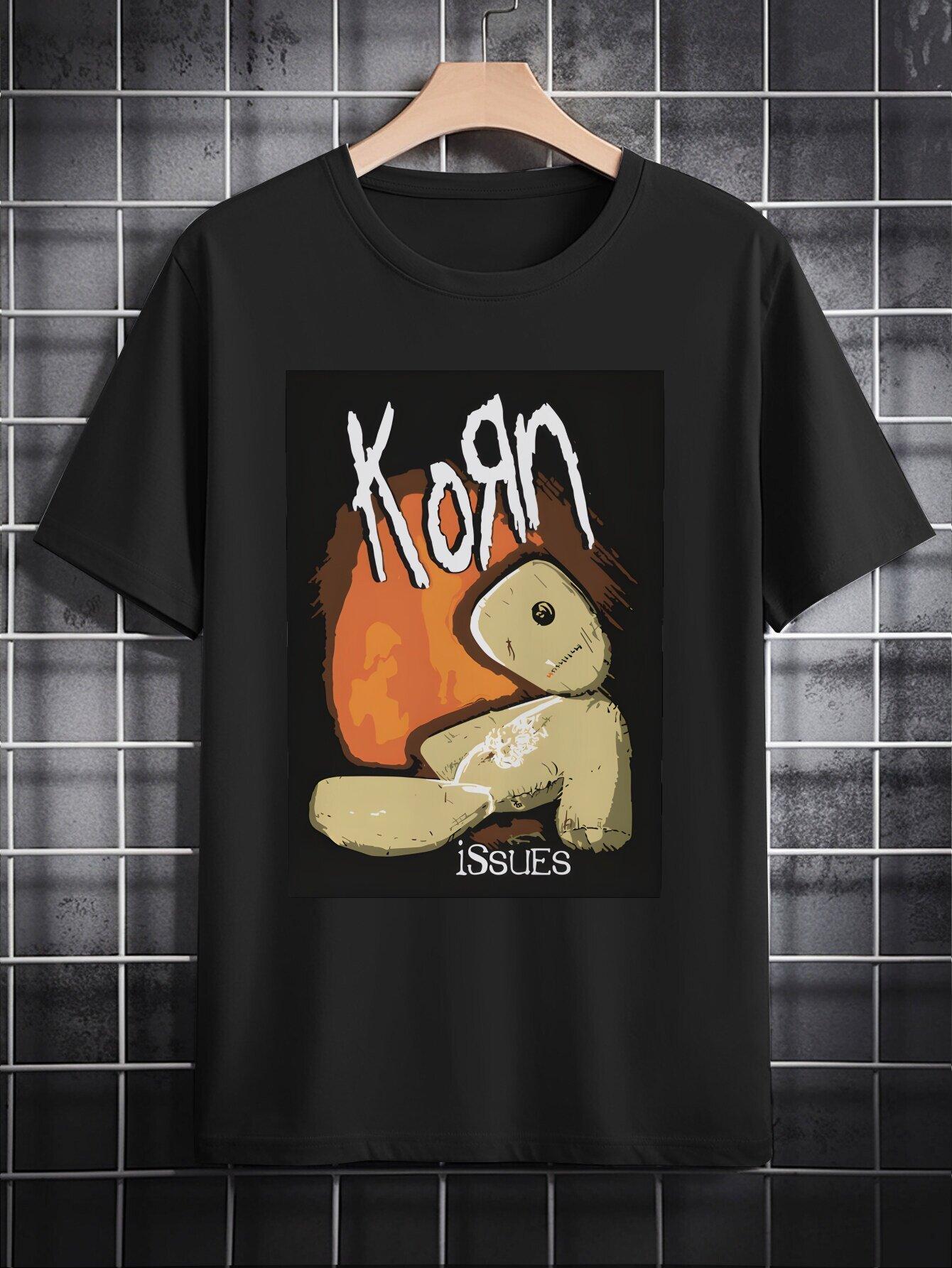 Funny Fashion T-shirt - Summer Casual Crew Neck with Vintage Black Graphic L