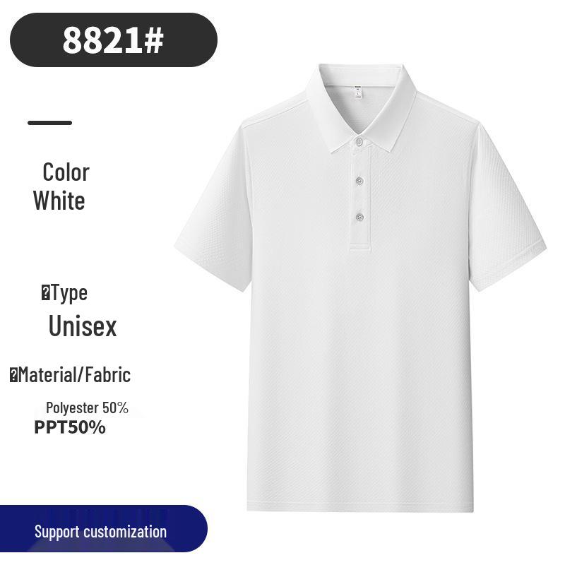 Dissan Quick-Dry Cotton Work T-Shirts & Polo Shirts - Men's & Women's Short-Sleeved Uniforms with Logo Embroidery