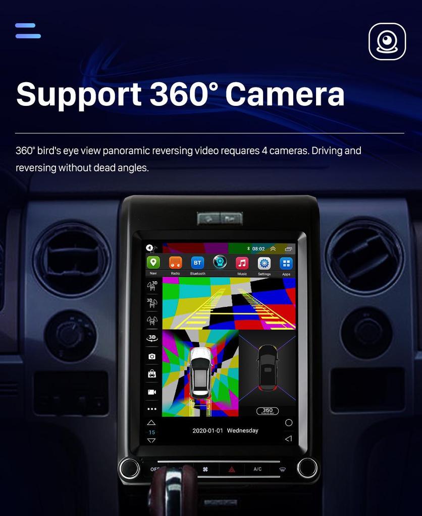 Android GPS Navigation & Bluetooth CarPlay for 2009-2014 Ford Mustang F150