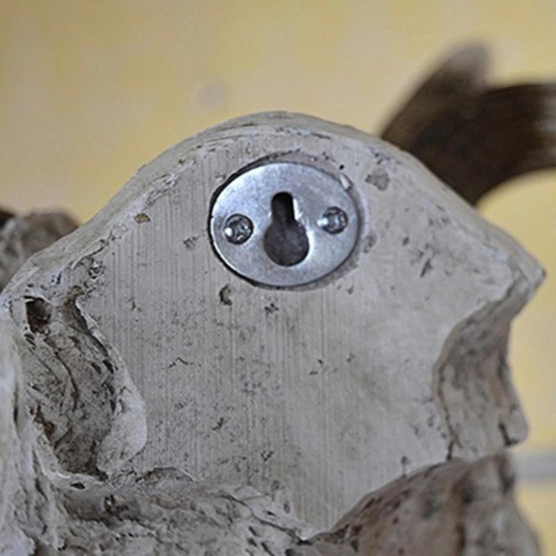 Vintage Stierkopf Wandmontage Harz Geweih Plakette Bauernhaus Lodge Kabine Dekor Rustikal Heim Büro Kaminsims Kunst Einzigartiges Halloween Geschenk