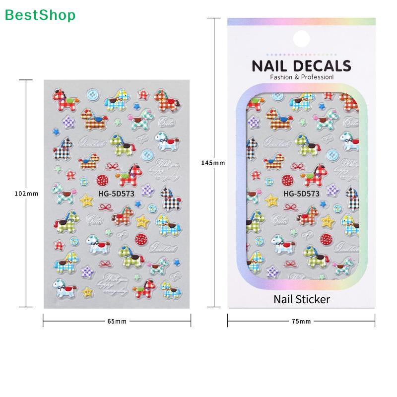 Colorful Stylish Horse Nail Art Sticker Self Adhesive Manicure Decal Nail Sticker Manicure Decoration For Girls