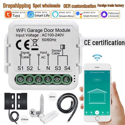 Zigbee WiFi Smart Garage Door Opener with Graffiti Design - Alexa Compatible Voice Control App