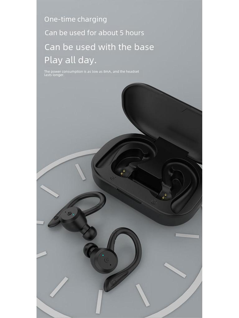 Waterproof In-Ear Bluetooth Sports Headset with Ultra-Long Standby and Large Battery