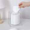 1Pc Transparent Tissue Box For Tabletop Use, Bathroom Roll Paper Container, Suitable For Kitchen And Home Use