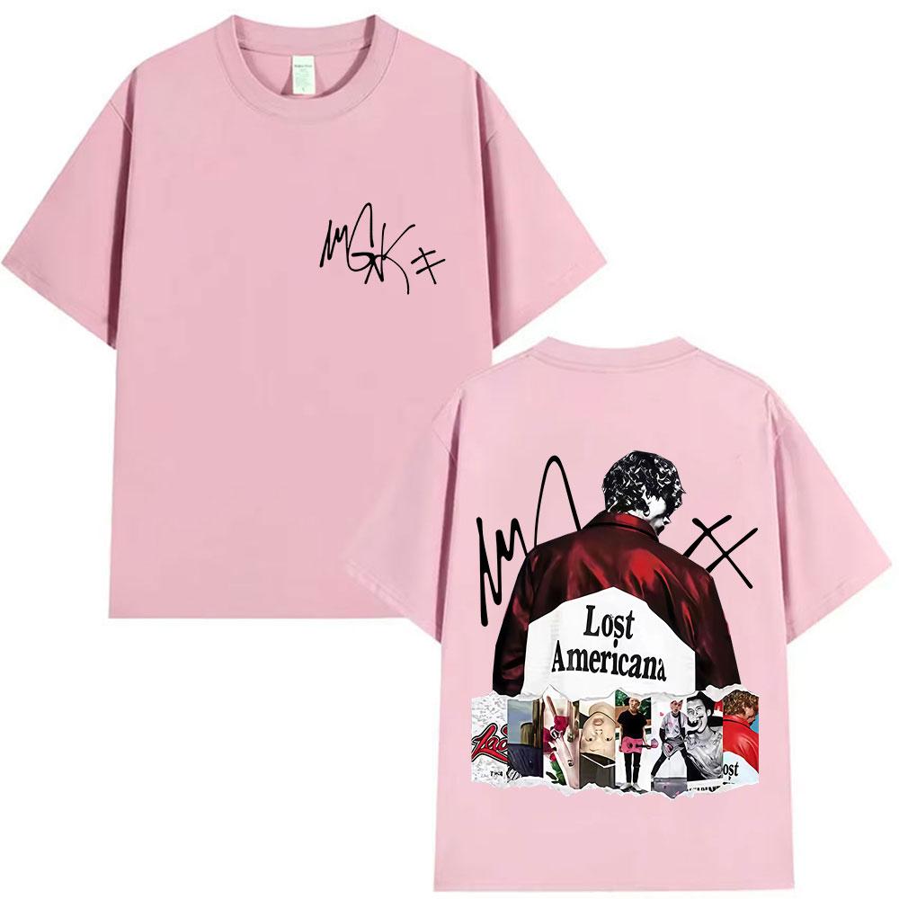 

Summer 2026 New Rapper MGK Lost American Culture Tour High Quality Comfortable Casual Mens Round Neck Print Tshirt S
