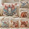 Luxury Dream Pegasus Cushion Cover Silky Short Plush Sofa Pillow Cover Hidden Zipper Soft Dustproof Case for Home Decor