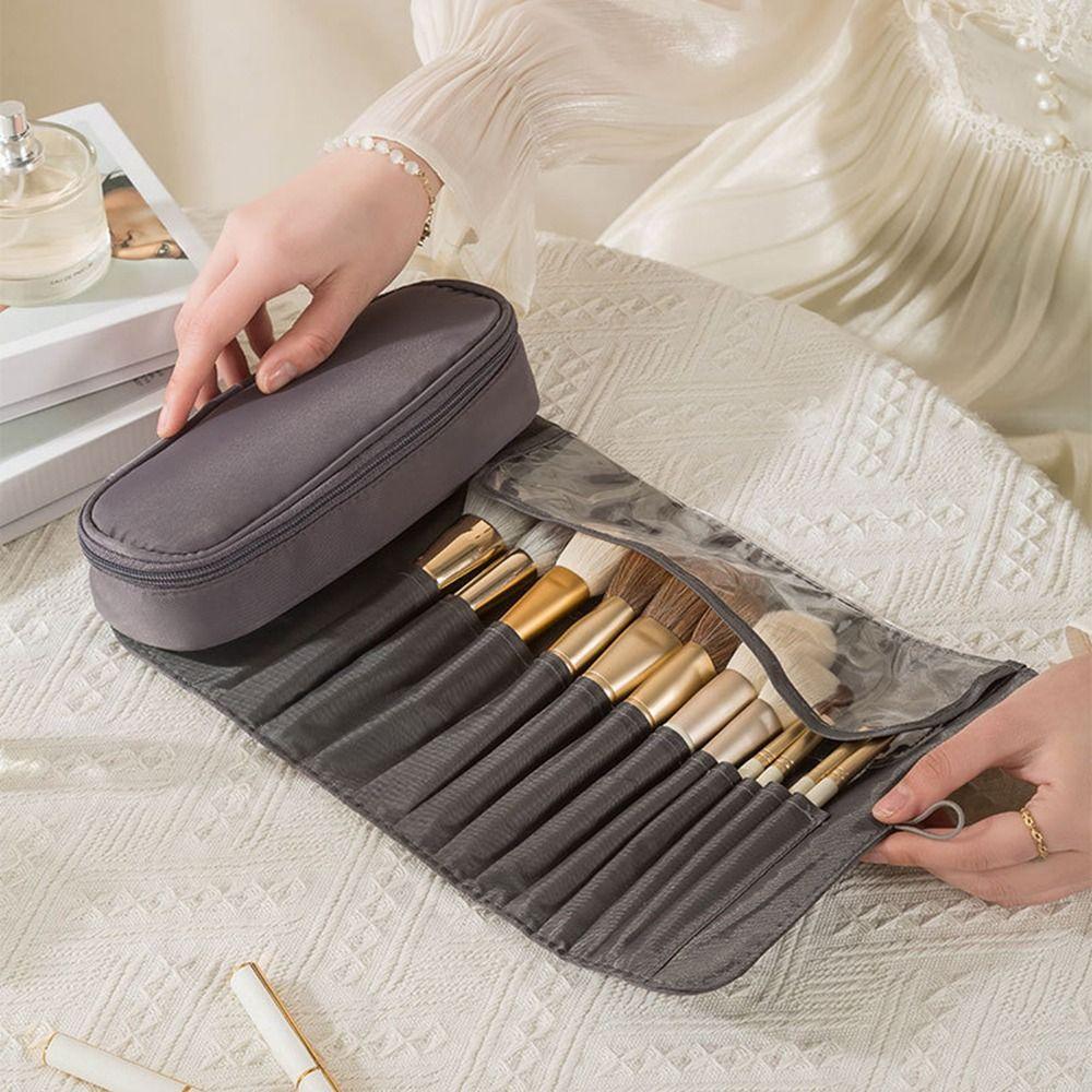 Rolling Bags Makeup Brush Bag Dust-proof Nylon Makeup Case Makeup Brush Holder  Storage Pouch