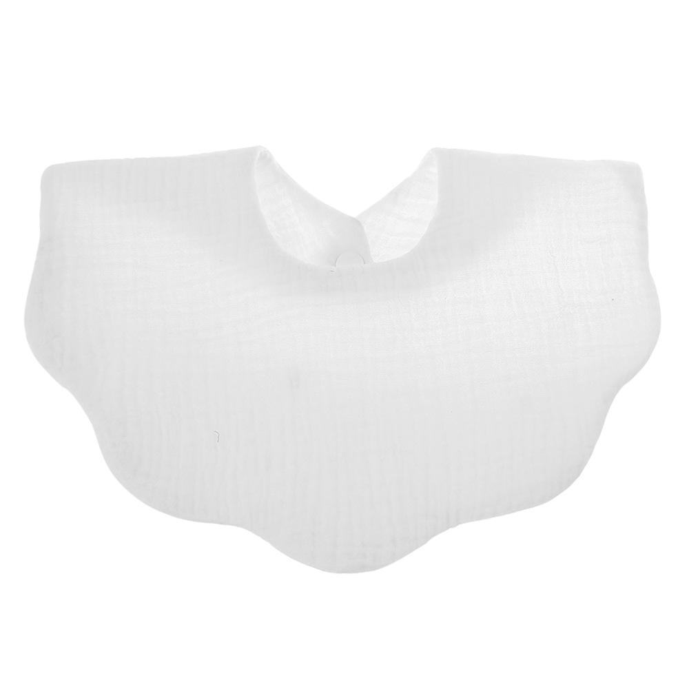 Baby Cotton Gauze Bibs With Printed Patterns And Wavy Edges Soft Absorbent Drool Burp Cloths For Infants And Toddlers