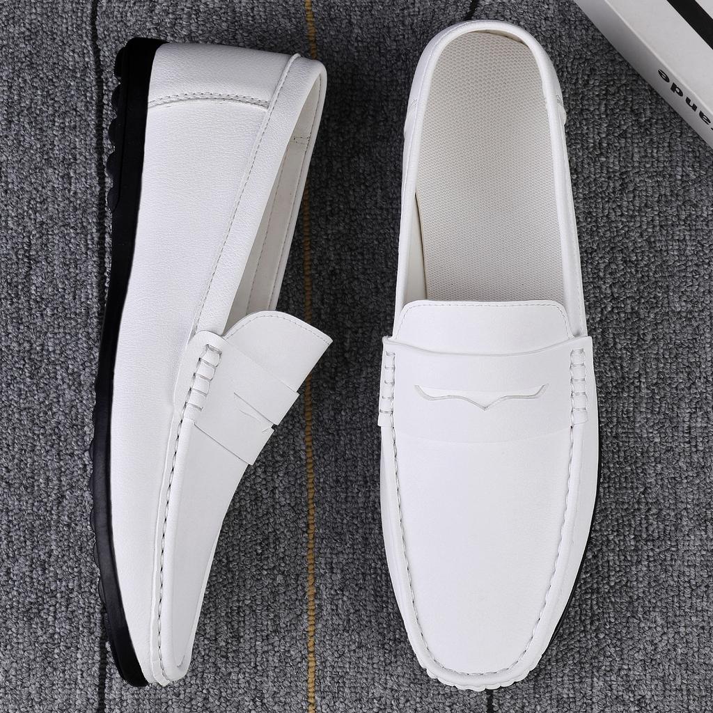 Leather Men's Shoes Summer New Driving Flat Casual Style Men's Shoes Trendy Fashion Outdoor Lazy Loafers Men's Shoes