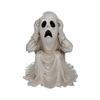 Halloween Ghost Figurine Scary Face Ghost Statue Resin Spooky White