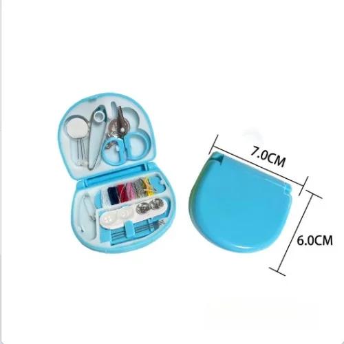 Mini Portable Sewing Kit for Travel, 48PCS Sewing Supplies with Threads, Needles, Buttons, Thimble & Measuring Tape, Compact