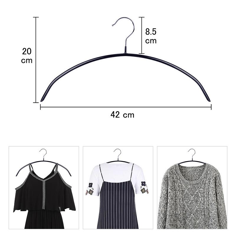 Arc Metal Thickened With Non-Slip Pads Clothes Hangers Perfect For Dresses Blouses And Pants Shirts And Sweaters Home Hangers