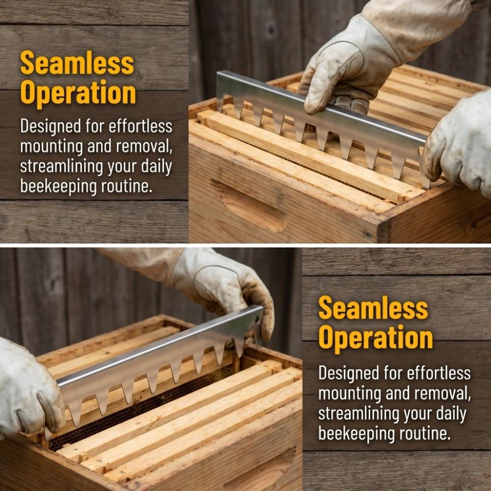 Silver Beehive Frame Spacer Durable Stainless Steel Strip Beehive Frame Strip  Apiary Management