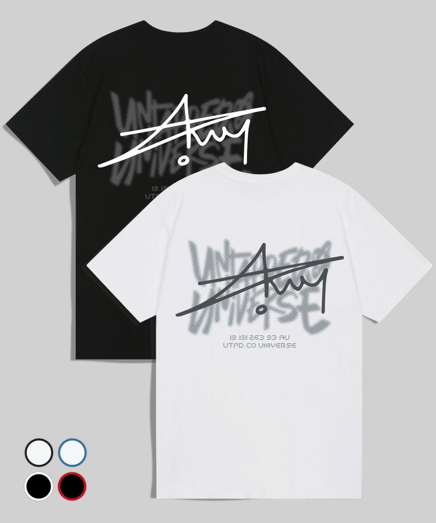 UNTAPPED STUDIO Universe Cell Signature Oversized Short Sleeve T-Shirt 4 Colors