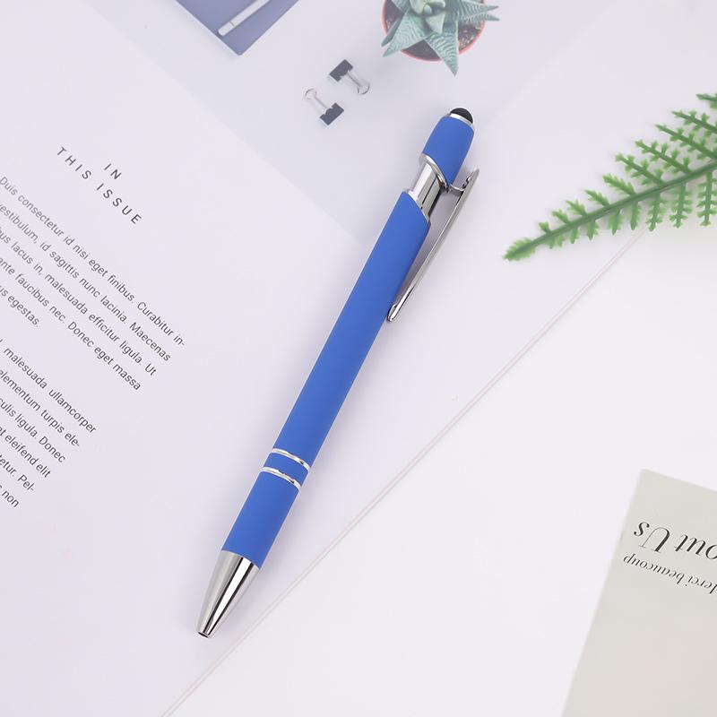 Spot Metal Ballpoint Pen with Aluminum Barrel and Capacitive Touch Tip – Customizable Logo Gift Pen