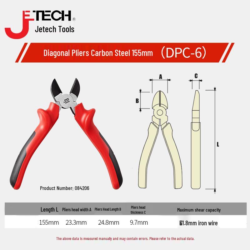 6-inch Diagonal Pliers, 8-inch Angled and Flat-nose Pliers, Industrial Wire Cutters, Offset Pliers, Multi-functional DP