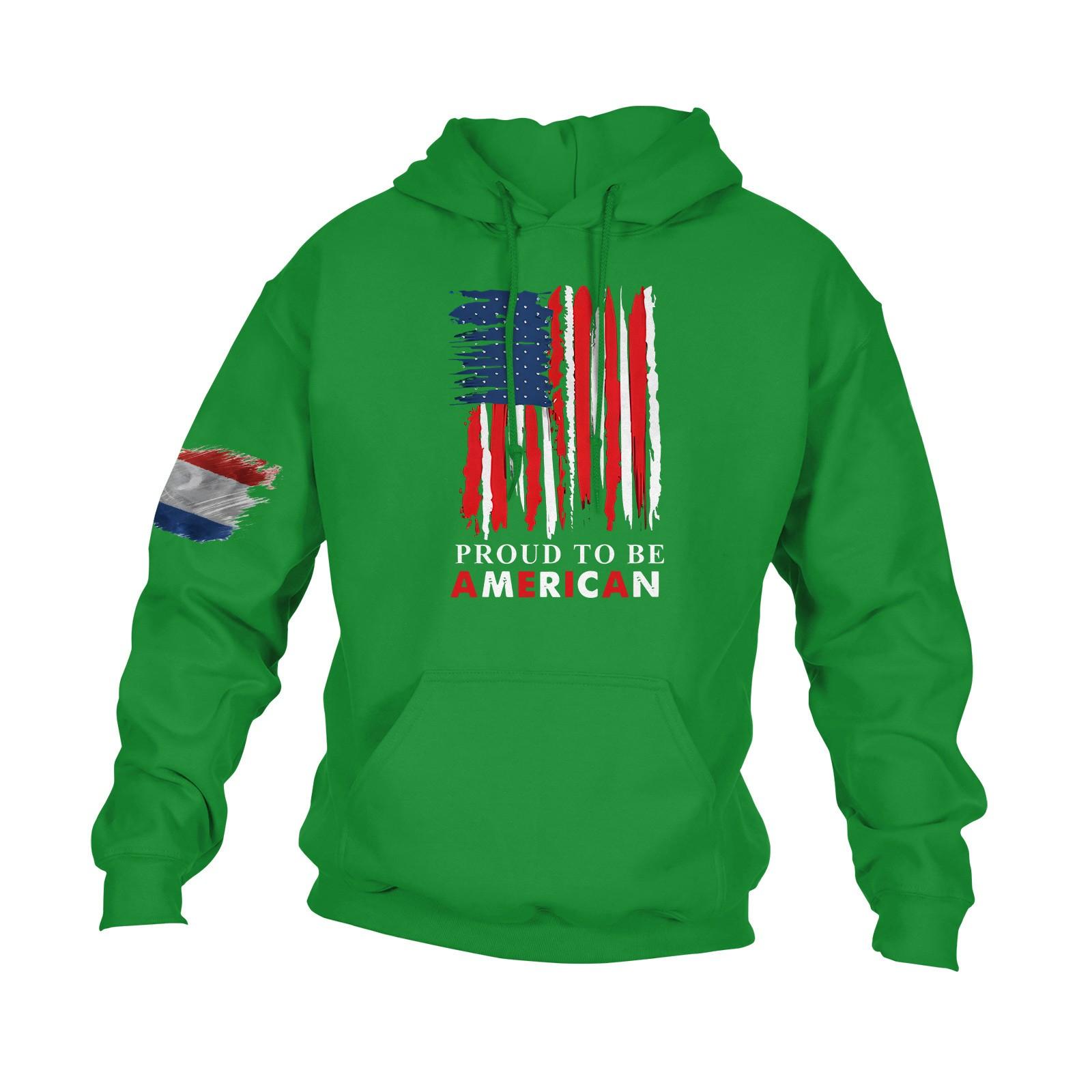 

Мужская повседневная свободная толстовка с капюшоном и длинным рукавом с принтом и карманами XXL зелёный