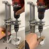 Bohrständer Vertikaler Bohrführer Multifunktionaler Bohrständer mit hoher Präzision Dübelloch-Befestigung CNC-gefräste Aluminiumlegierung Doppelplatte Kompatibel mit