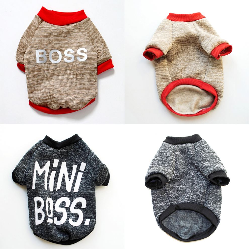 Custom Printing Pet Clothes Winter Warm Thickening Hoodie Cotton Knitted Dog Sweater