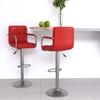 VidaXL Bar Stools 2 Pcs Bordeaux Red Faux Leather