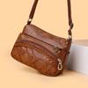 Retro Women's PU Leather Woven Crossbody Bag Medium and Old Women's Bag Casual Capacity Single Shoulder Bags Suitable for Daily Use Shopping Commuting