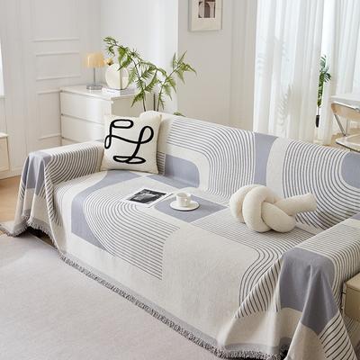 Japanese Style Sofa Cover with Tassel, Two Sides Throw Blanket, Sofa Covers, Geometric Lines, Towel Ins, Home Decor, Tapestry