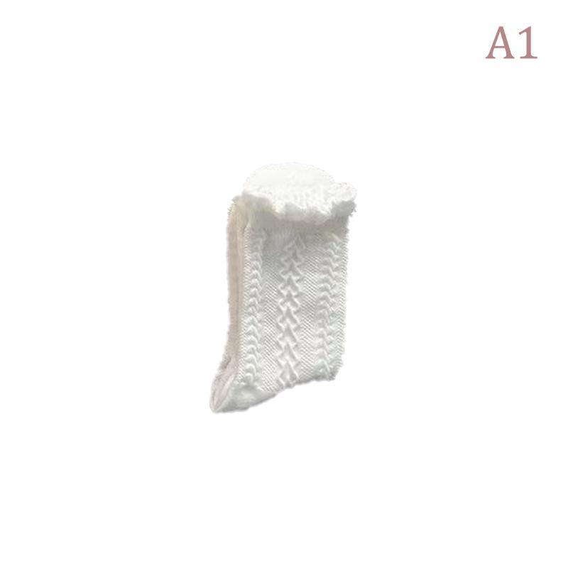 1 pár roztomilých bílých ponožek Harajuku Lolita Jk Girl Cherry Blossom Ponožky s květinovým potiskem