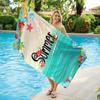 Watermelon Turtle Fruit Summer Beach Towel, Colorful Print Quick Dry Absorbent Lightweight for Pool Beach Vacation Fun