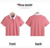 Summer 2025 Hot Color Block Polo: High-Waist, Slim Fit, Stretch Cotton Shirt & Shorts Set