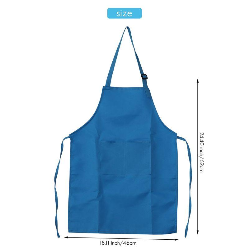Good-8-Piece Children's Apron And Chef Hat Set, Adjustable, With 2-Pocket Kitchen Apron Apron