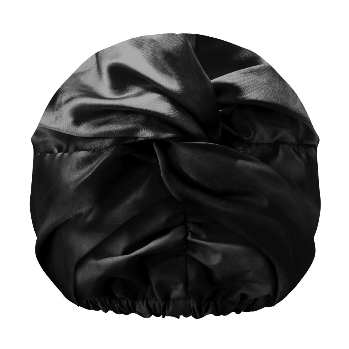 

GLOV - 2w1 Czepek do włosów pod prysznic z satynową warstwą, black