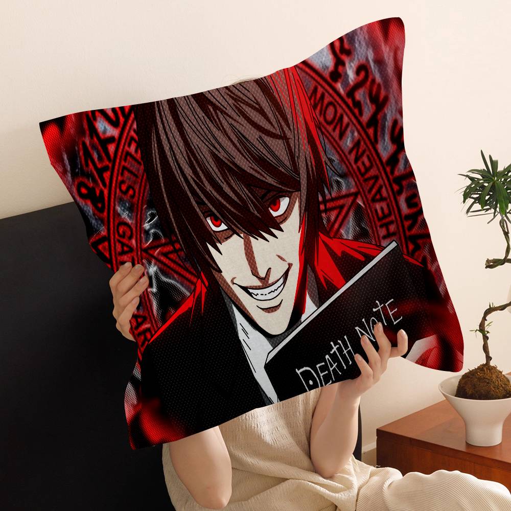 D-Death Note Personalized Pillow Cover Kids Bedroom Wild Party Decor Pillowcase kid Birthday shower Gift