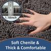 Chenille Bath Mat Soft and Absorbent Bath Rug Non-Slip and Quick Dry Shower Carpet for Home Bathroom-Machine Washable