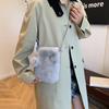Women Plush Crossbody Bag Solid Color Mobile Phe Bag Versatile Mini Wallet Plush Shoulder Bag 2026 Autumn Winter Coin Purse