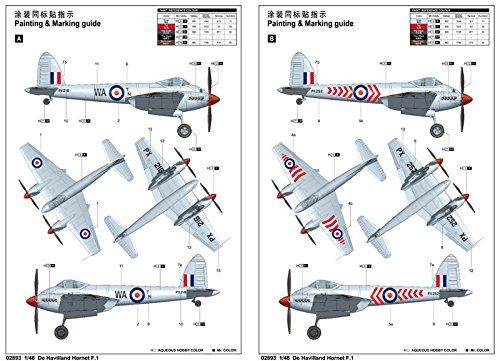Trumpeter 1/48 scale de Havilland Hornet F.1 plastic model